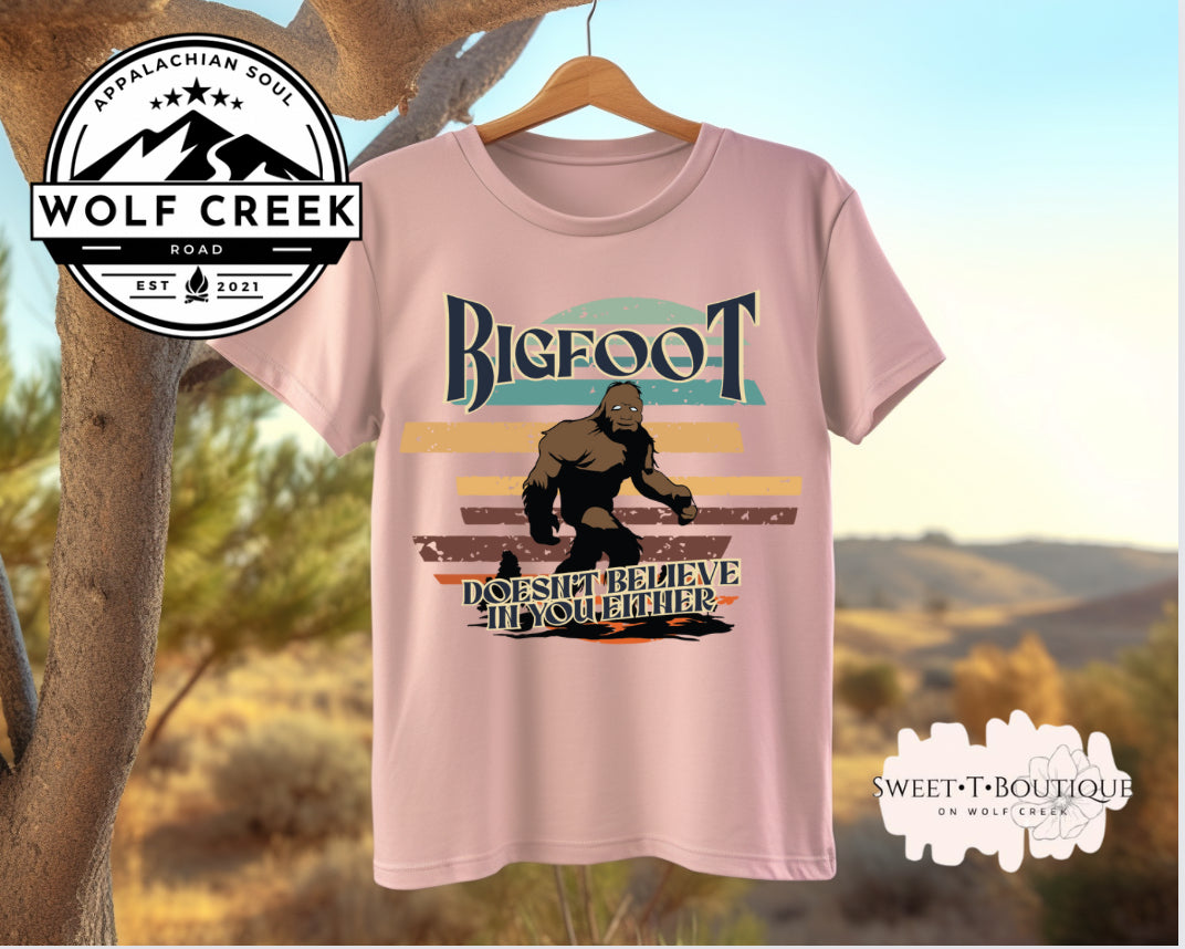 YOUTH Bigfoot Doesn’t Believe In You Either Wolf Creek Road Original Sunset Print