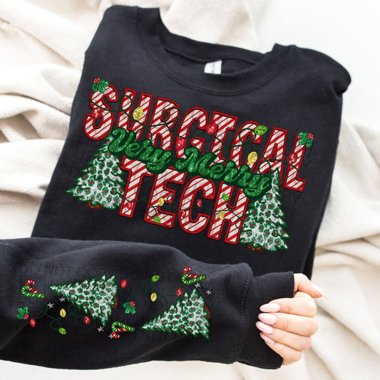 Very Merry Surgical Tech Crewneck Sweatshirt