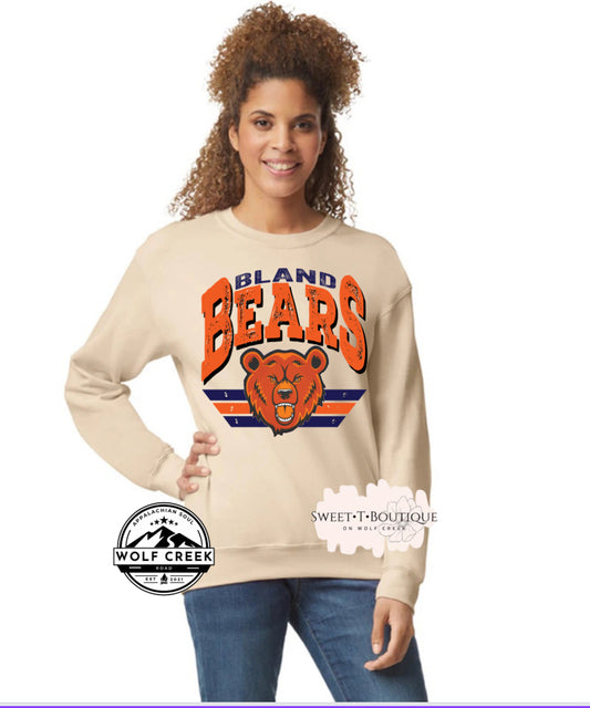 Vintage Bland County Bears Crew Neck Sweatshirt