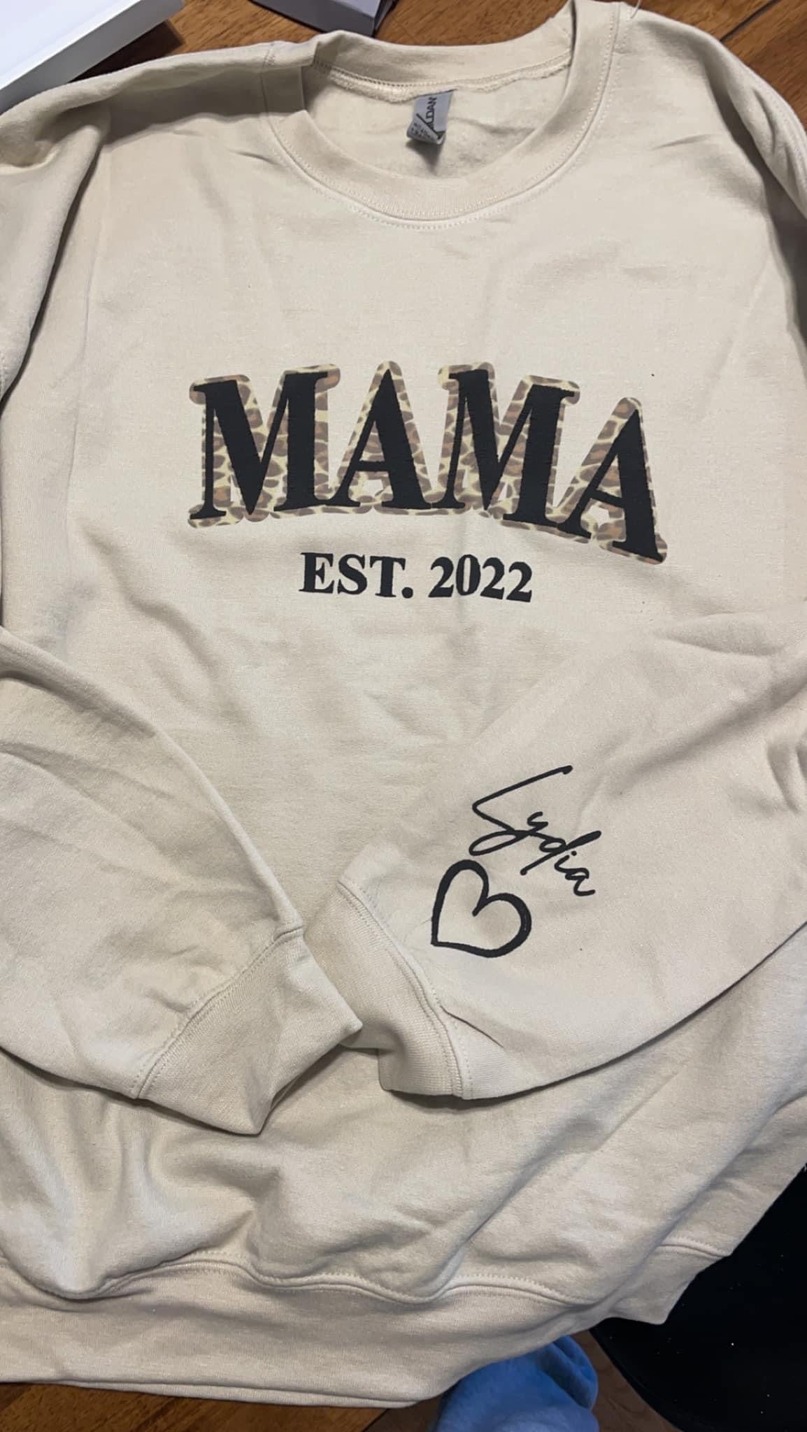 Mama Puff Personalized Crewneck Sweatshirt