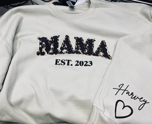 Mama Puff Personalized Crewneck Sweatshirt