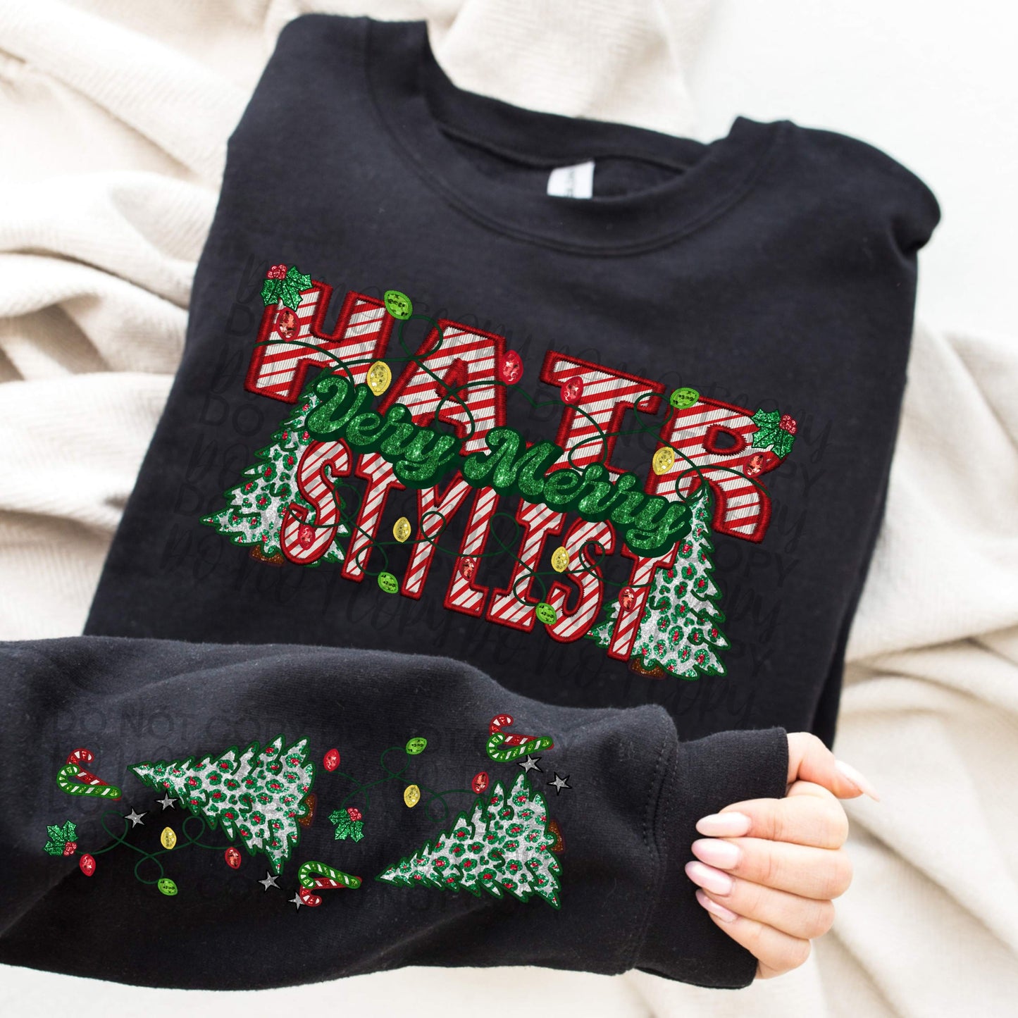 Very Merry Hair Stylist Crewneck Sweatshirt