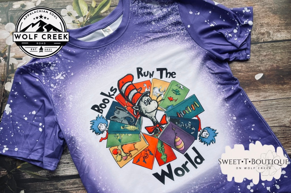 Books Run The World Sweet Tee