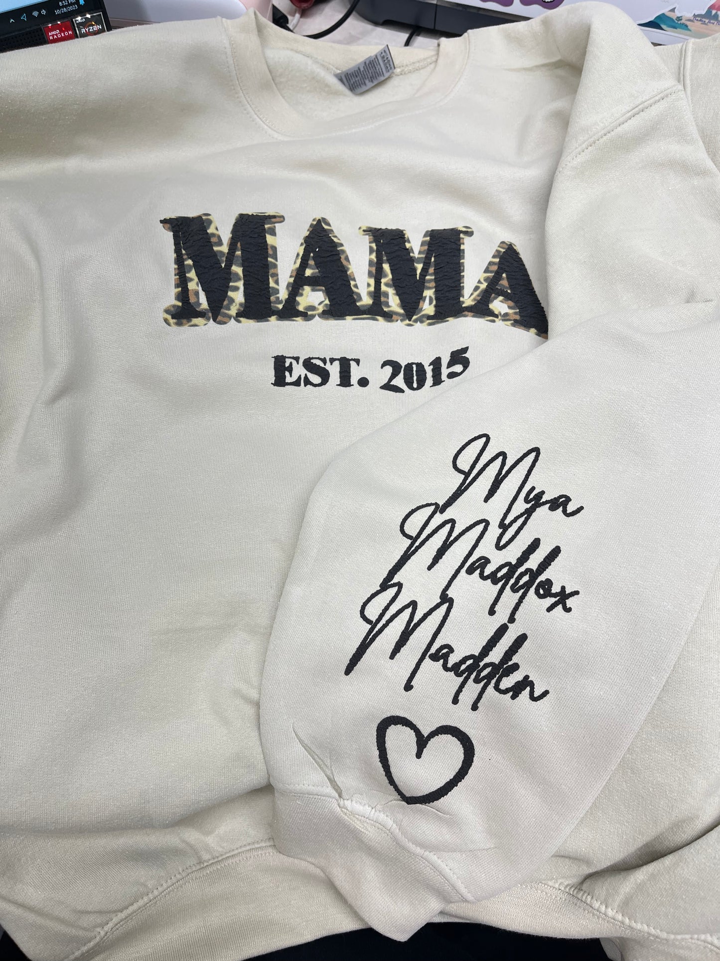 Mama Puff Personalized Crewneck Sweatshirt