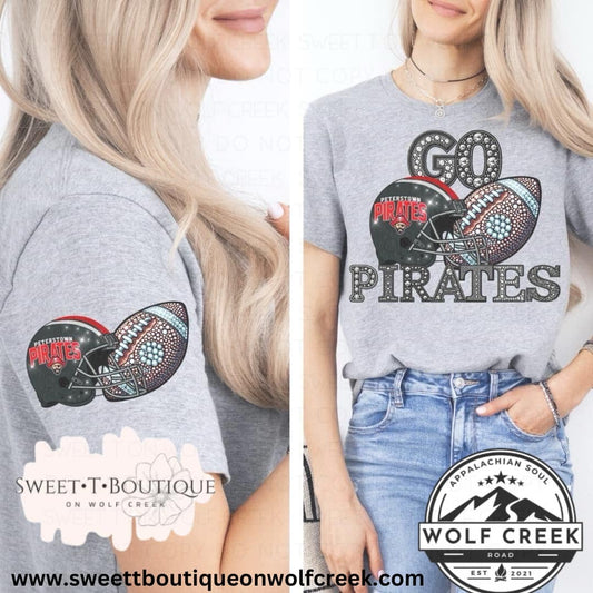 Go Pirates Faux Rhinestone Sweet T