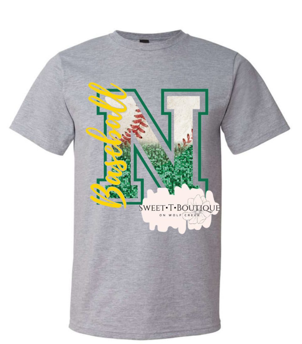 Youth Narrows Faux Glitter Baseball Sweet T