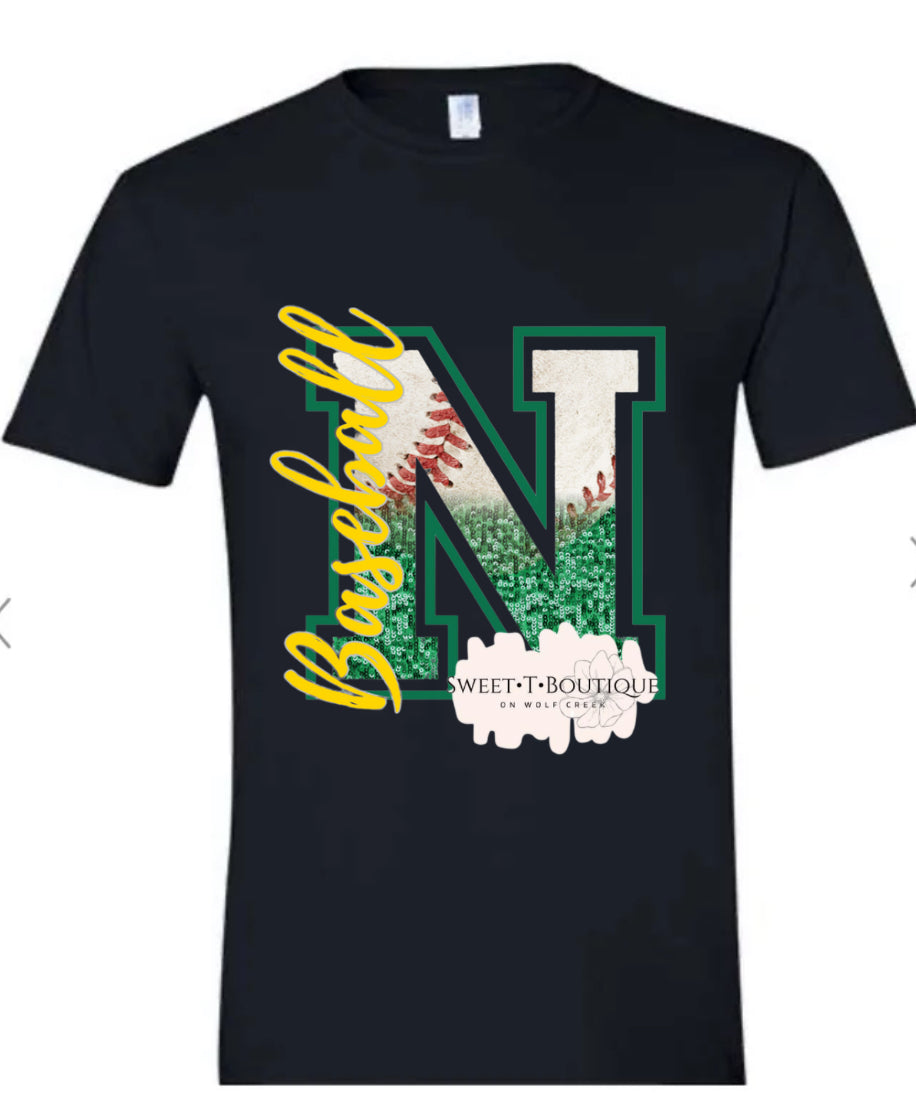 Narrows Faux Glitter Baseball Sweet T