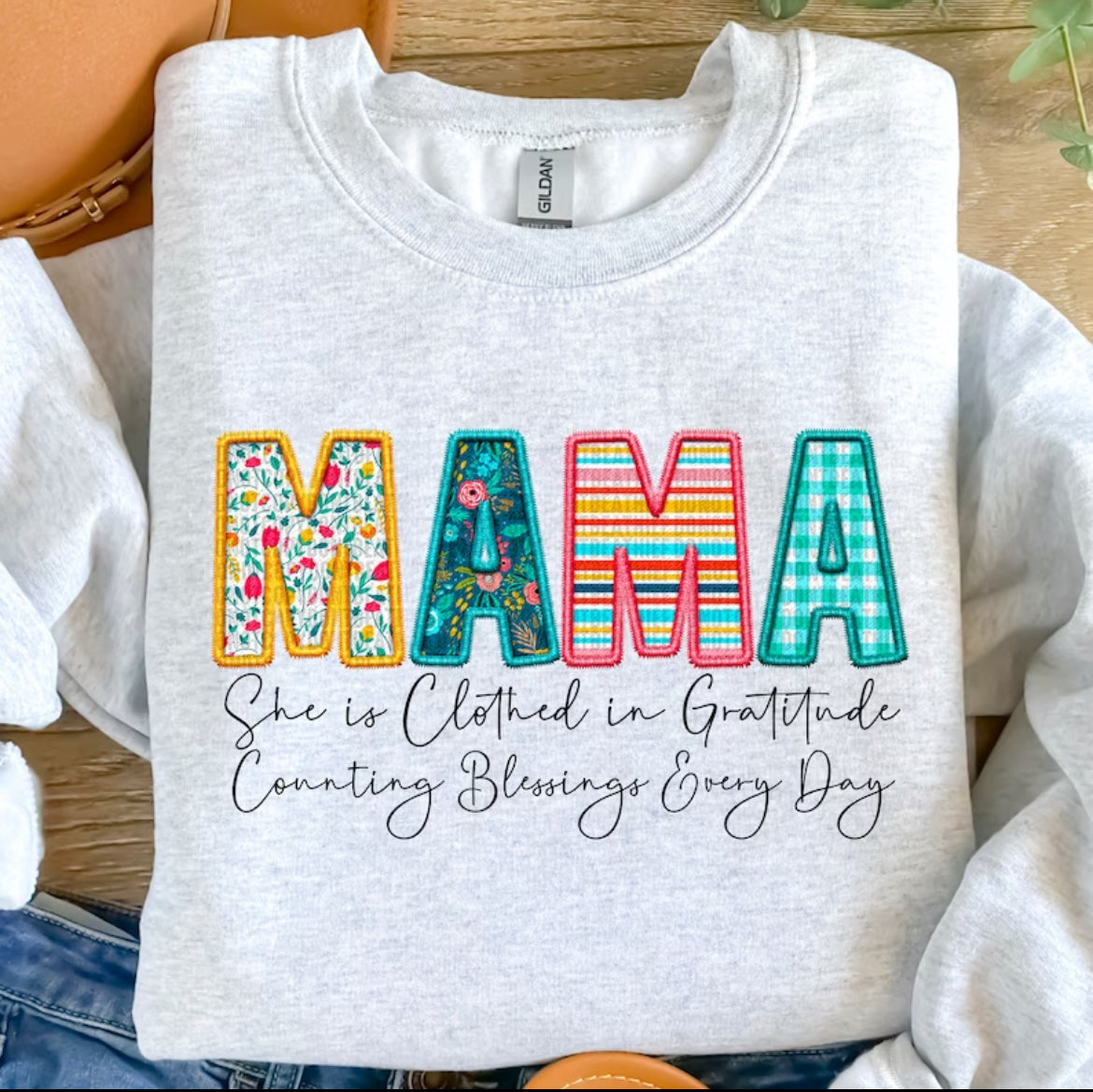 She Is Clothed In Gratitude Sweet T Or Crewneck Sweatshirt