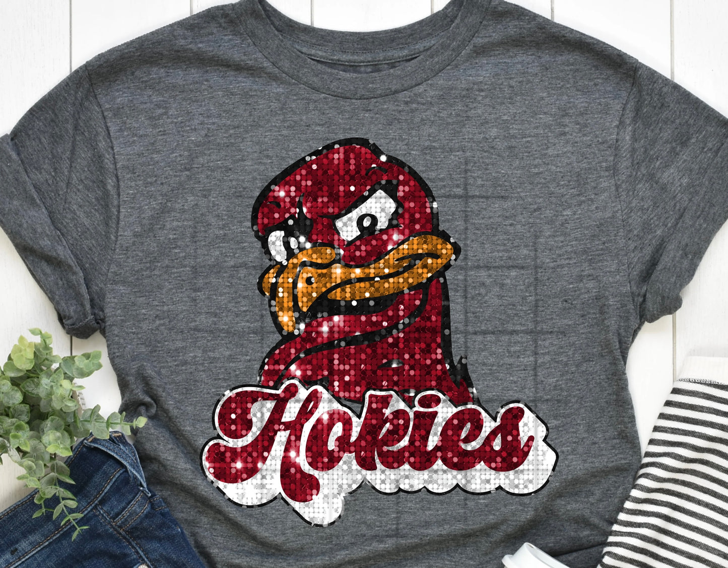 H. O. K. I. E. S.  Faux Glitter Sweet Tee