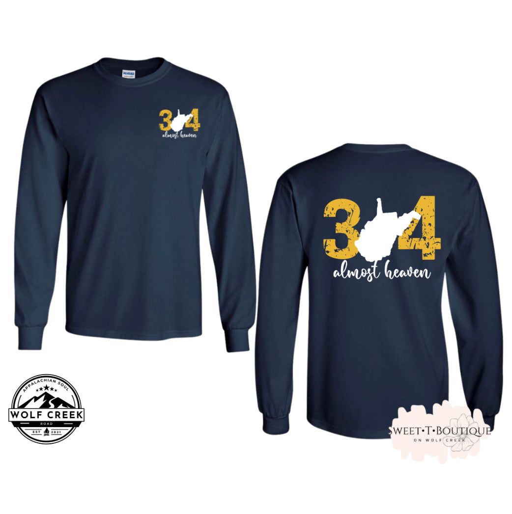 304 West Virginia Almost Heaven Long Sleeve Sweet Tee