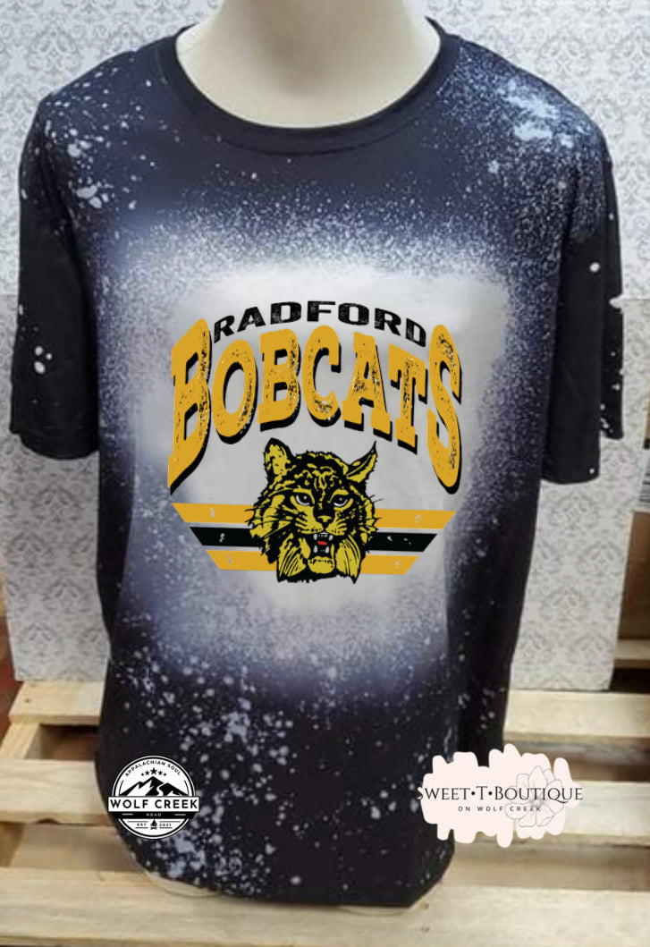 Vintage Distressed Radford Bobcats Sweet T