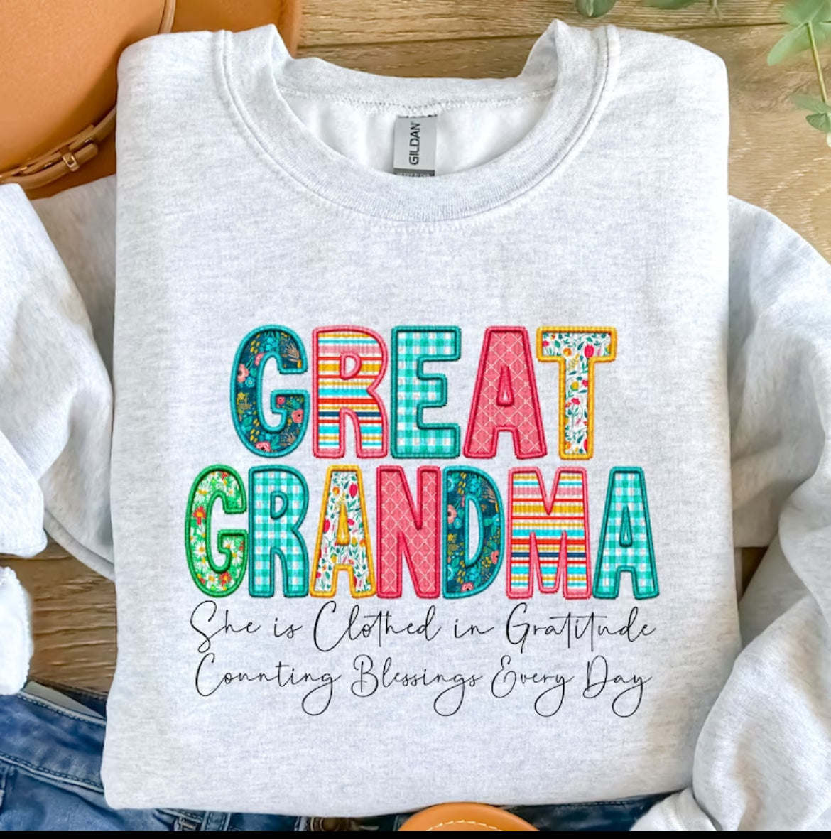 She Is Clothed In Gratitude Sweet T Or Crewneck Sweatshirt