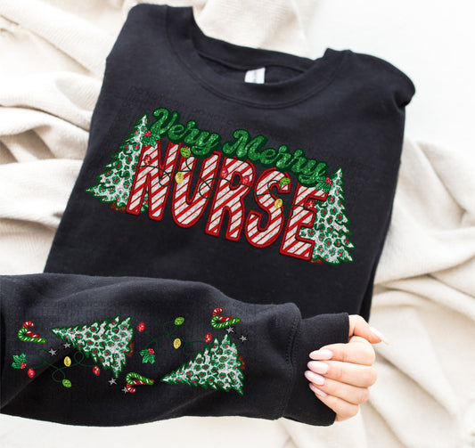 Very Merry Nurse Crewneck Sweatshirt