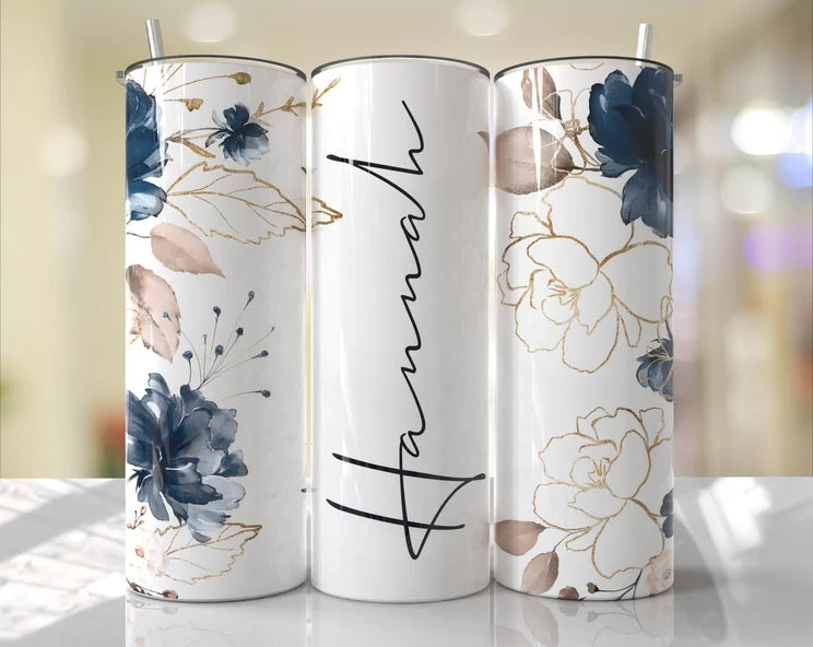 Personalized Name Boho Flower 20 OzTumbler