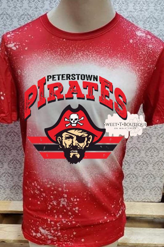 Vintage Distressed Peterstown Pirates Sweet T