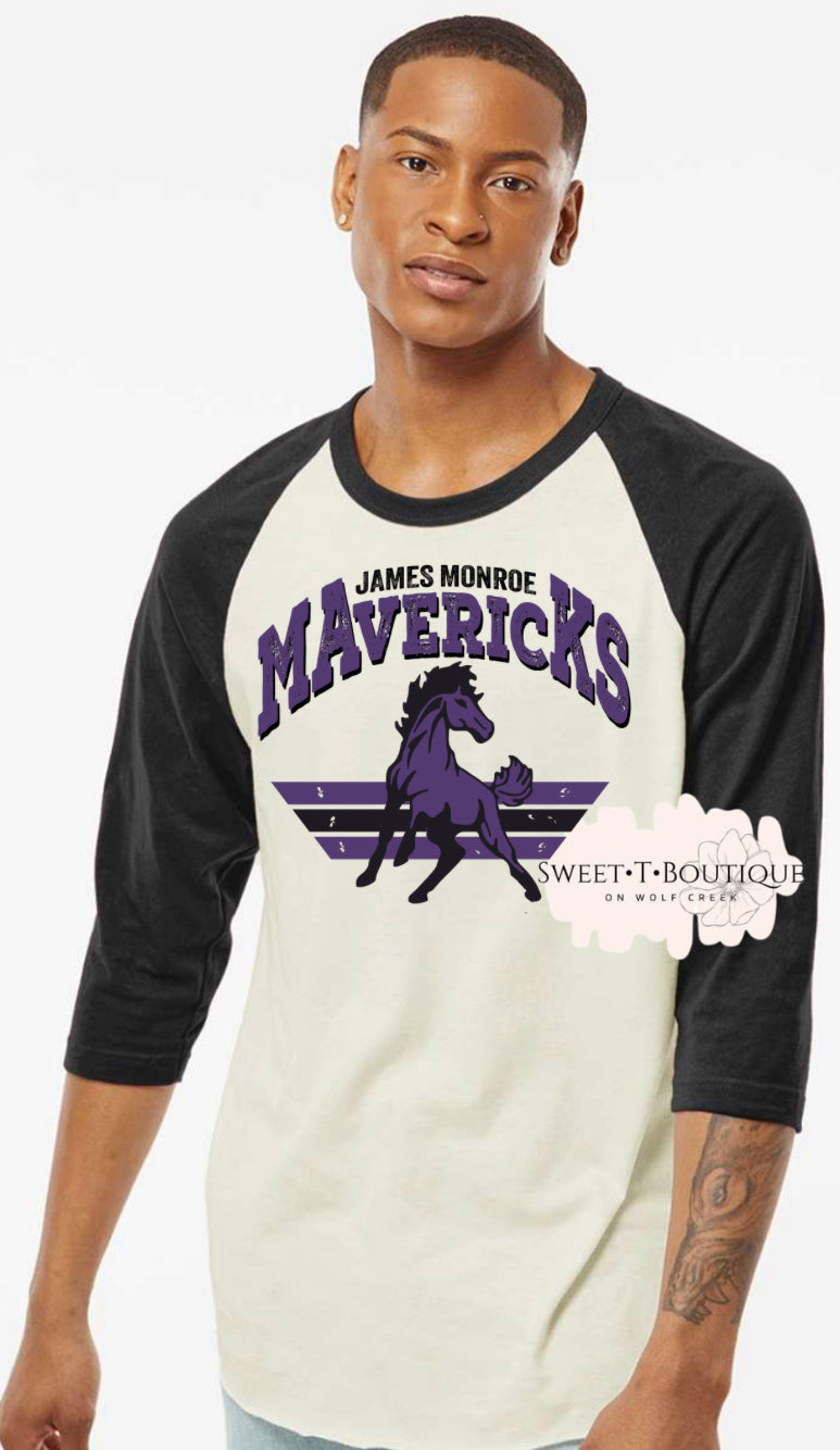 Vintage James Monroe Mavericks Baseball Jersey