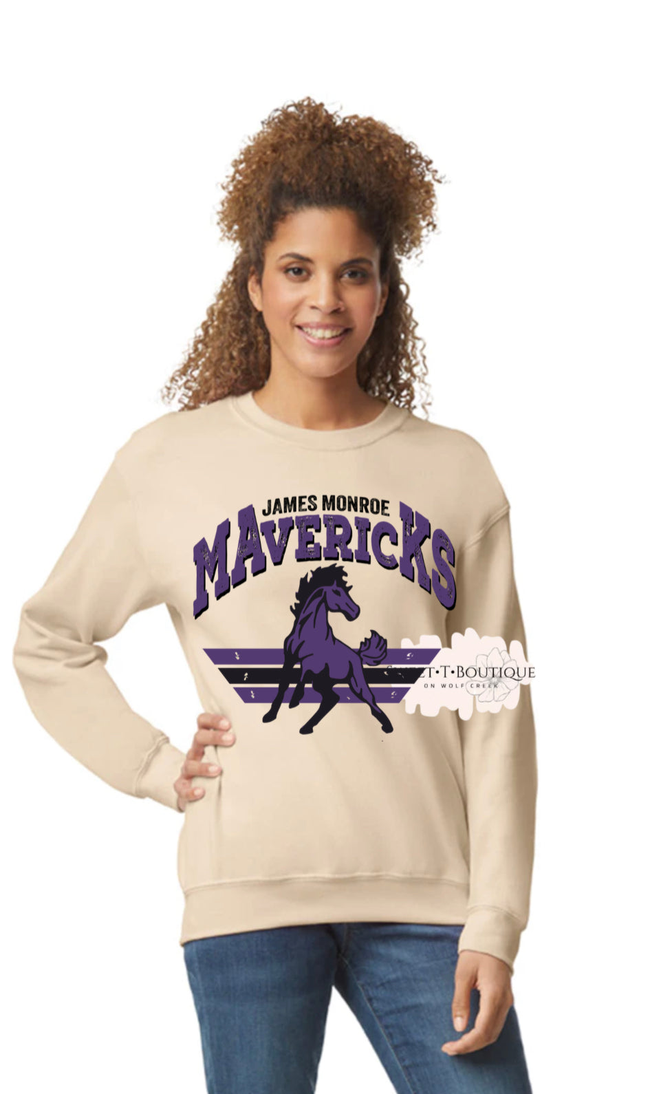 Vintage James Monroe Mavericks Crew Neck Sweatshirt