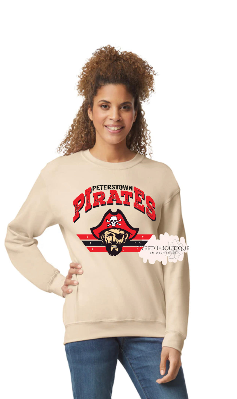 Vintage Peterstown Pirates Crew Neck Sweatshirt