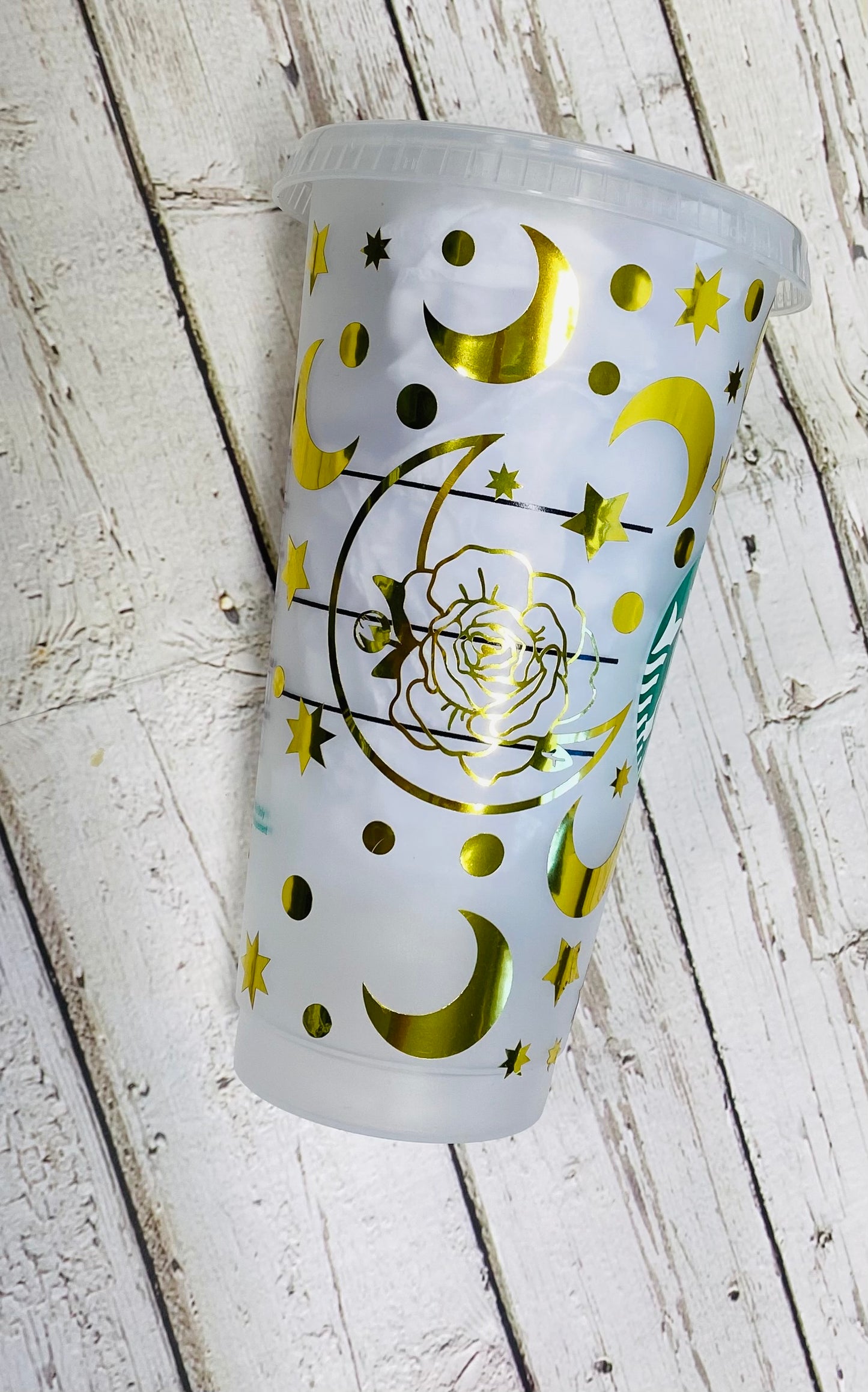 Celestial Golden Metallic Moon Venti Starbucks Cup