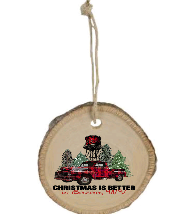 Hometown Christmas Wood Slice Ornaments