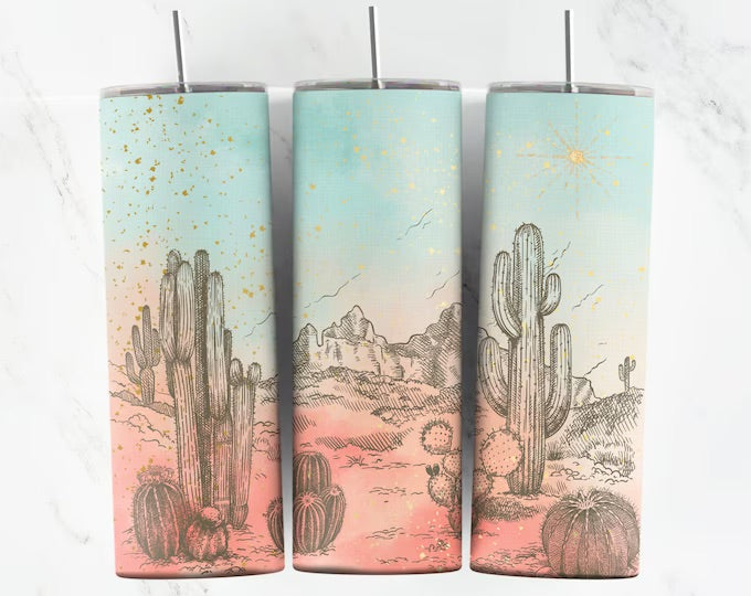 20 Oz Desert In Spring Boho Tumbler