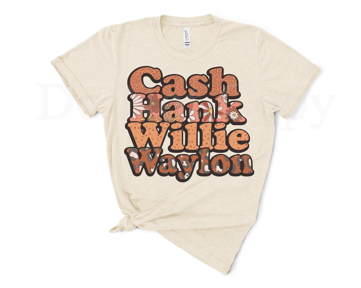 Hank Cash Willie Waylon Western Sweet Tee