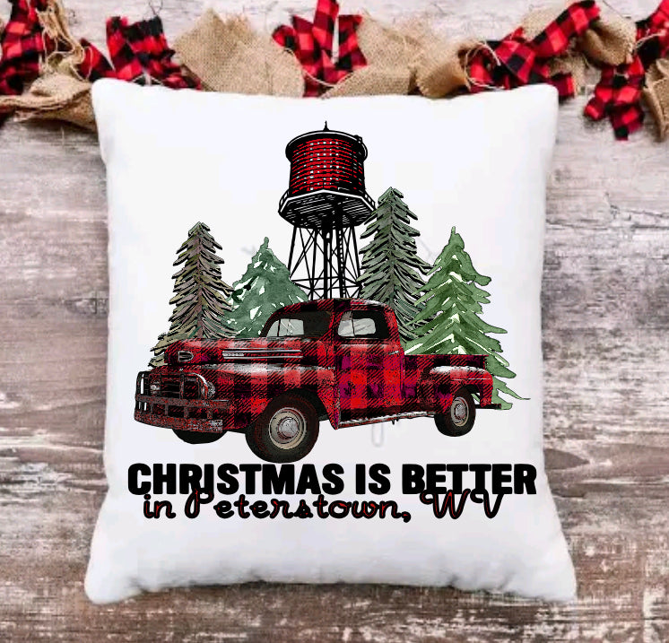 Hometown Christmas Throw Pillow