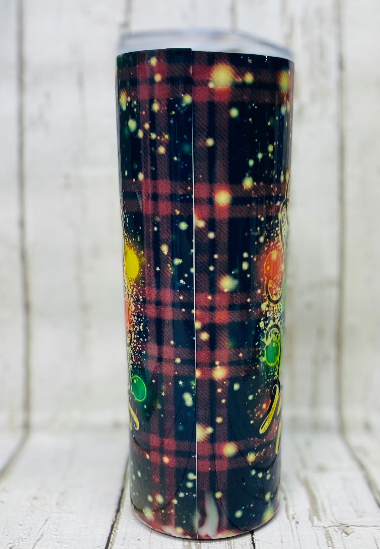 Merry Christmas Grinch Buffalo Plaid Tumbler