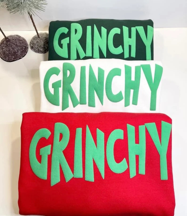 Puffy Grinchy Crewneck Sweatshirt