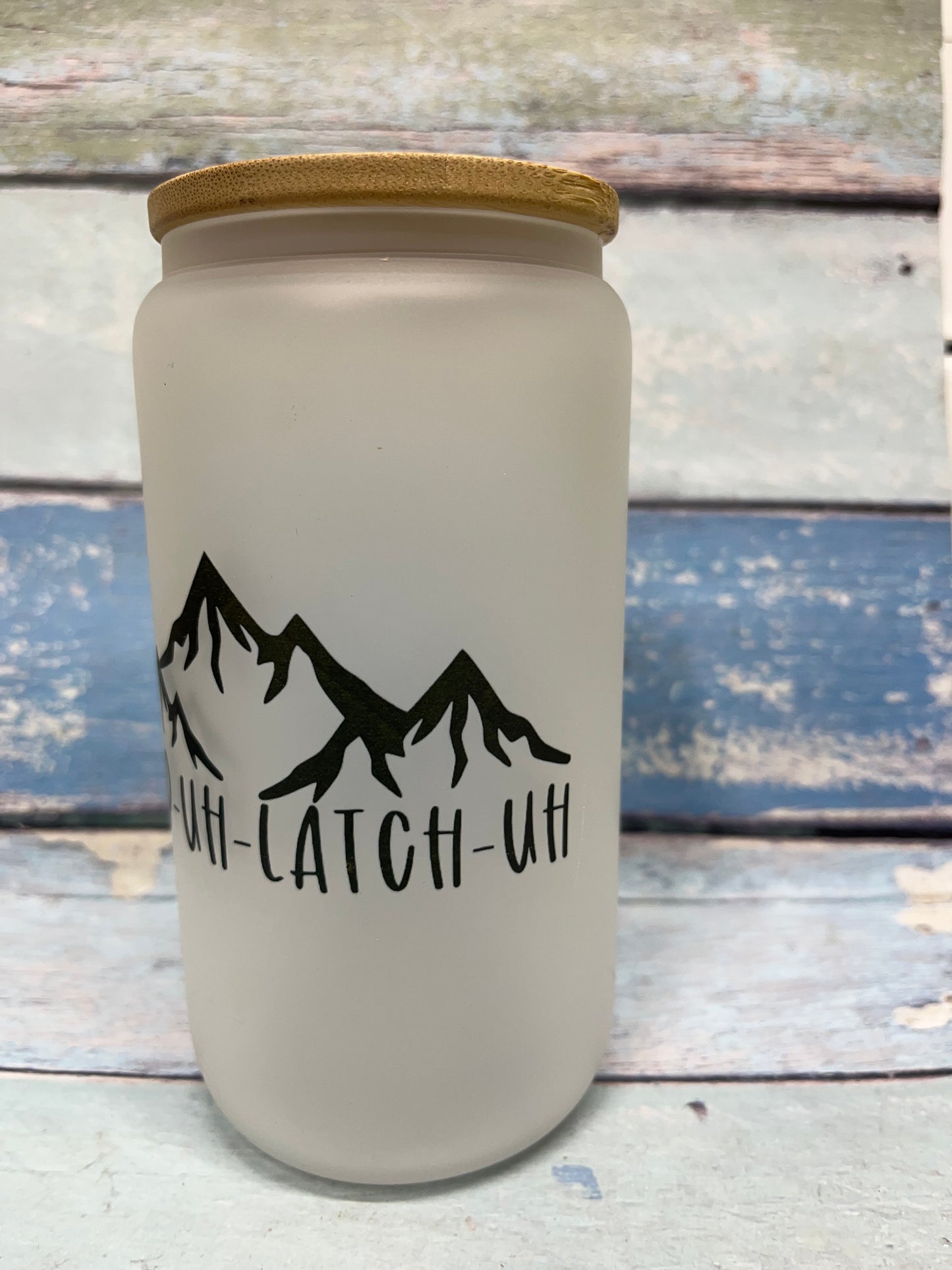 16 Oz App-uh-latch-uh Iced Coffee/Beer Can Glass