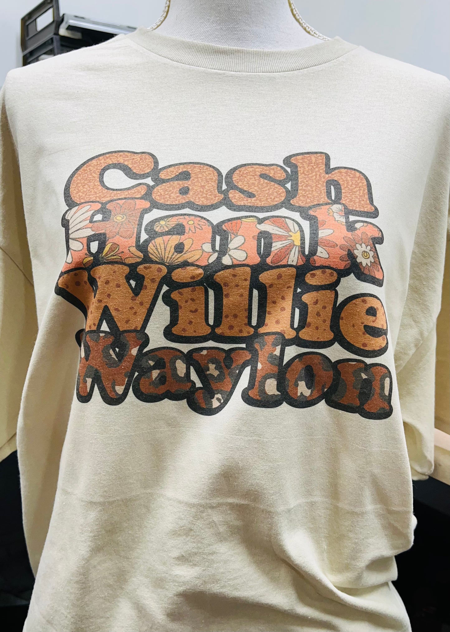 Hank Cash Willie Waylon Western Sweet Tee