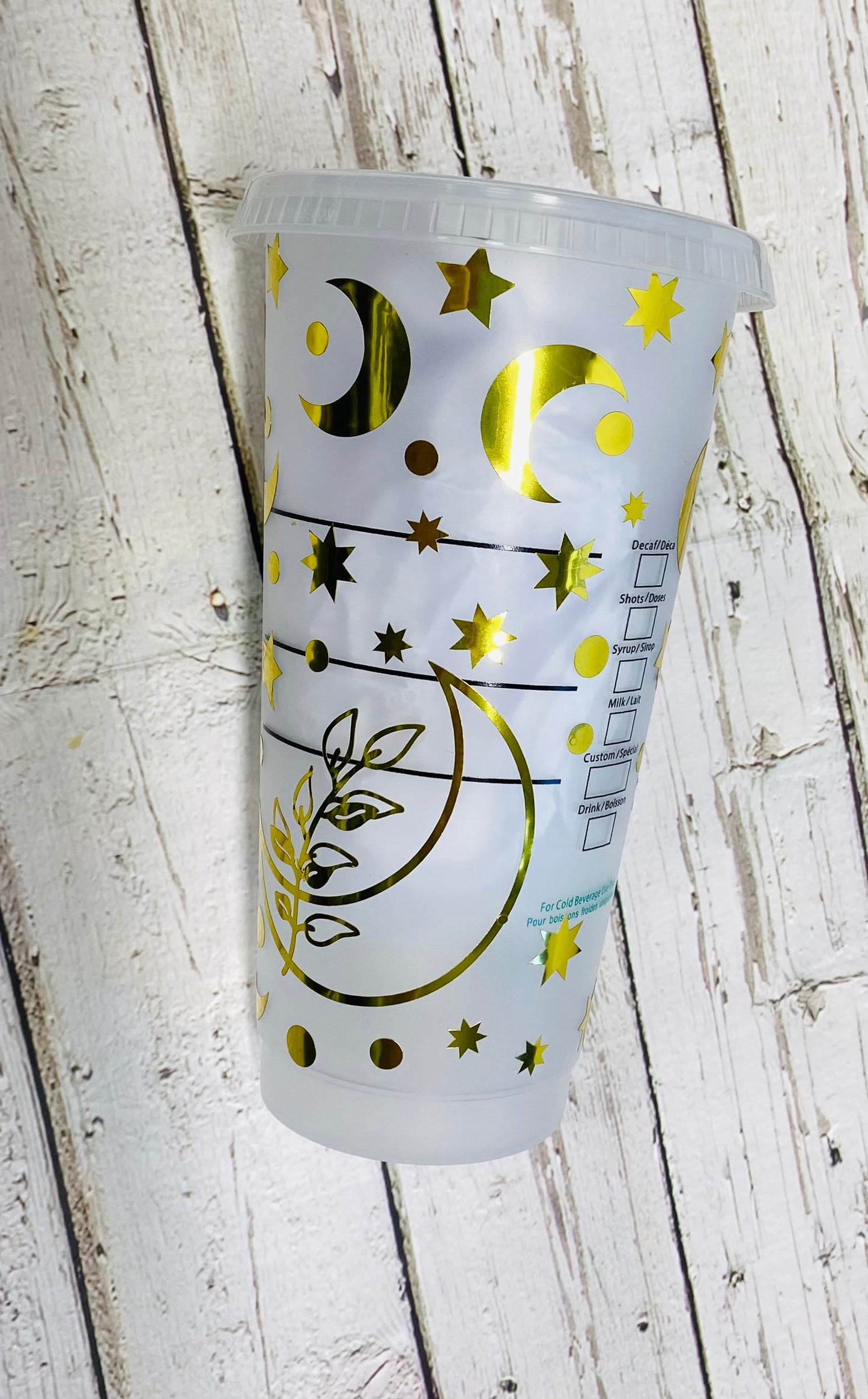 Celestial Golden Metallic Moon Venti Starbucks Cup