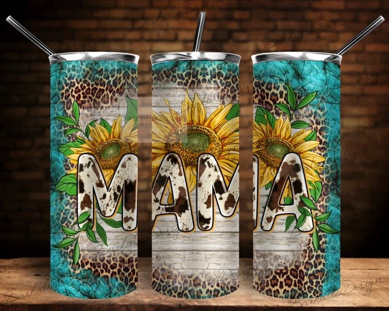 20 Oz  Western Sunflower Mama Tumbler