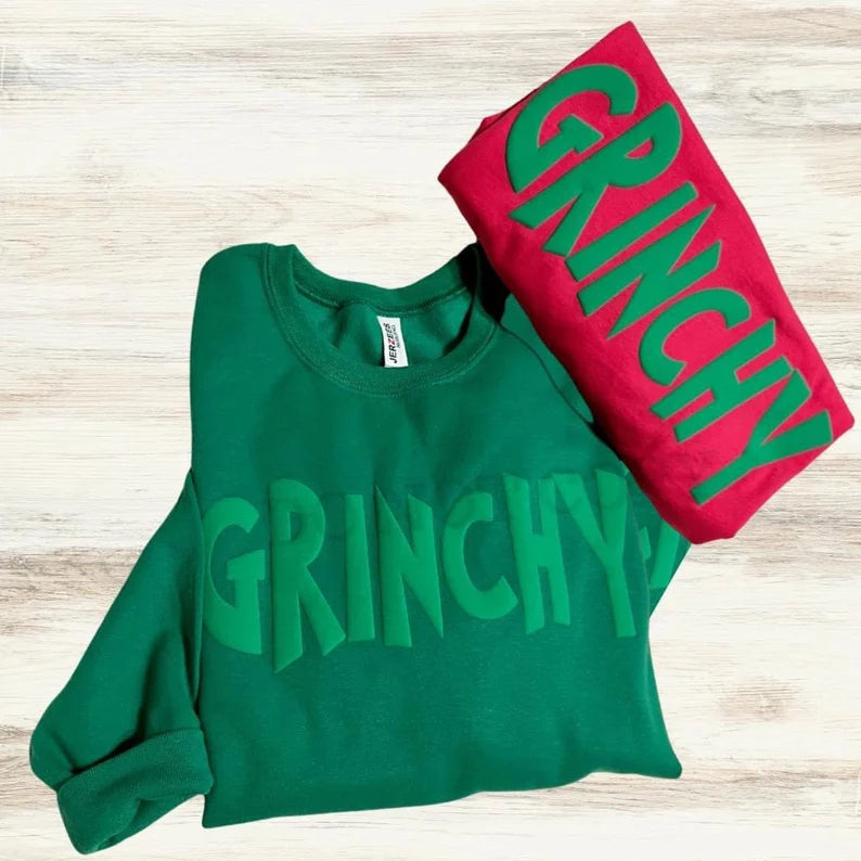 Puffy Grinchy Crewneck Sweatshirt