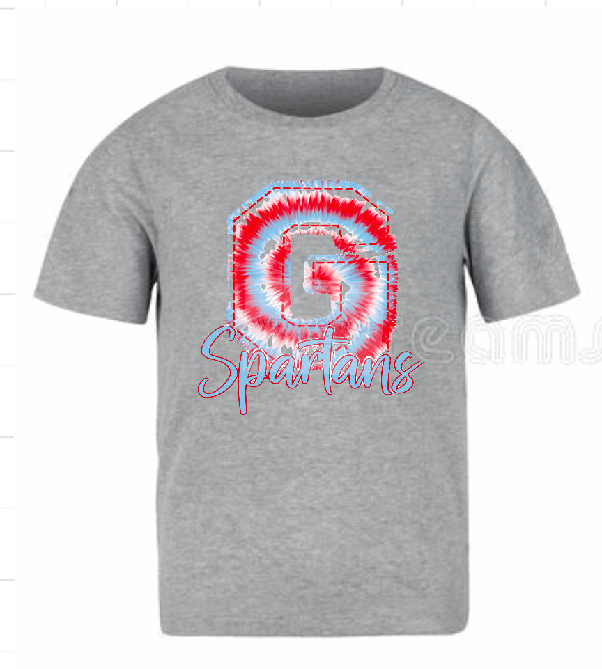 Tie Dye Giles Spartan “G” Solid Tee