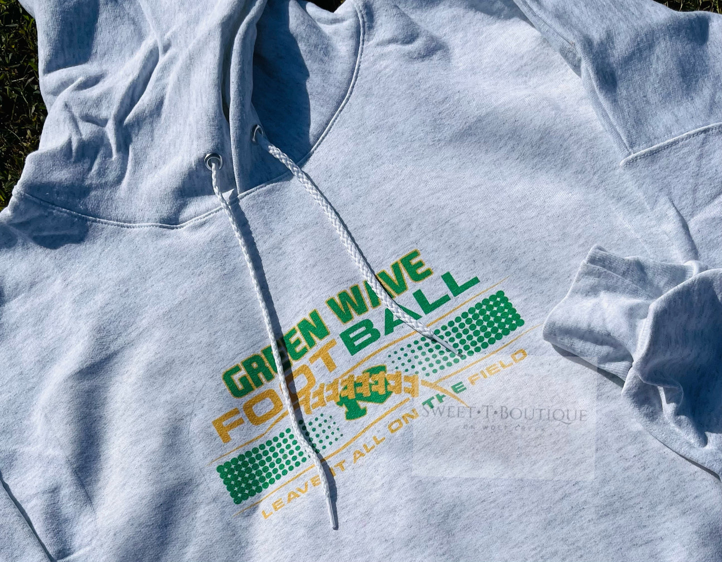 Green Wave Football Hooded/Hoodie Sweatshirt