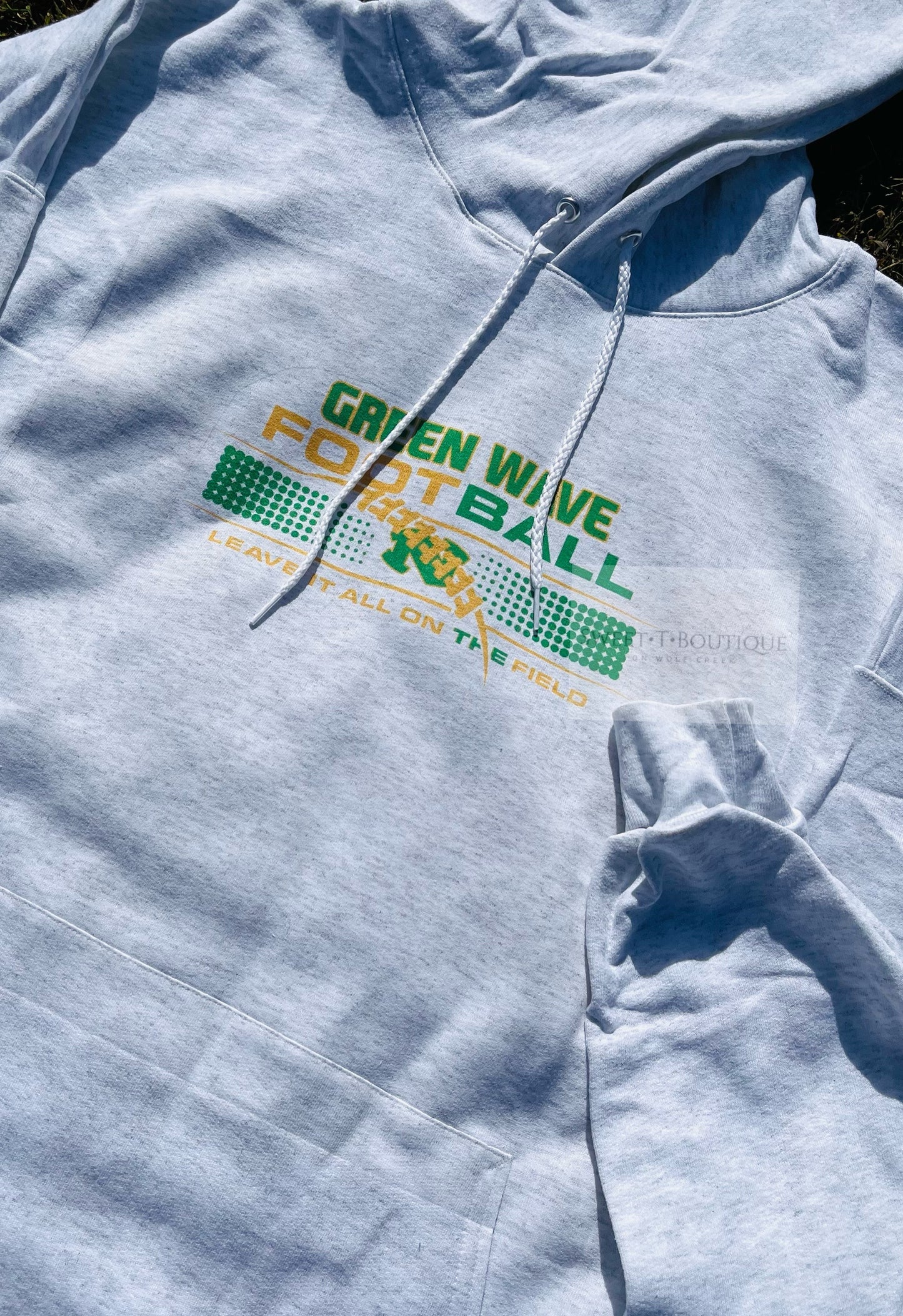 Green Wave Football Hooded/Hoodie Sweatshirt