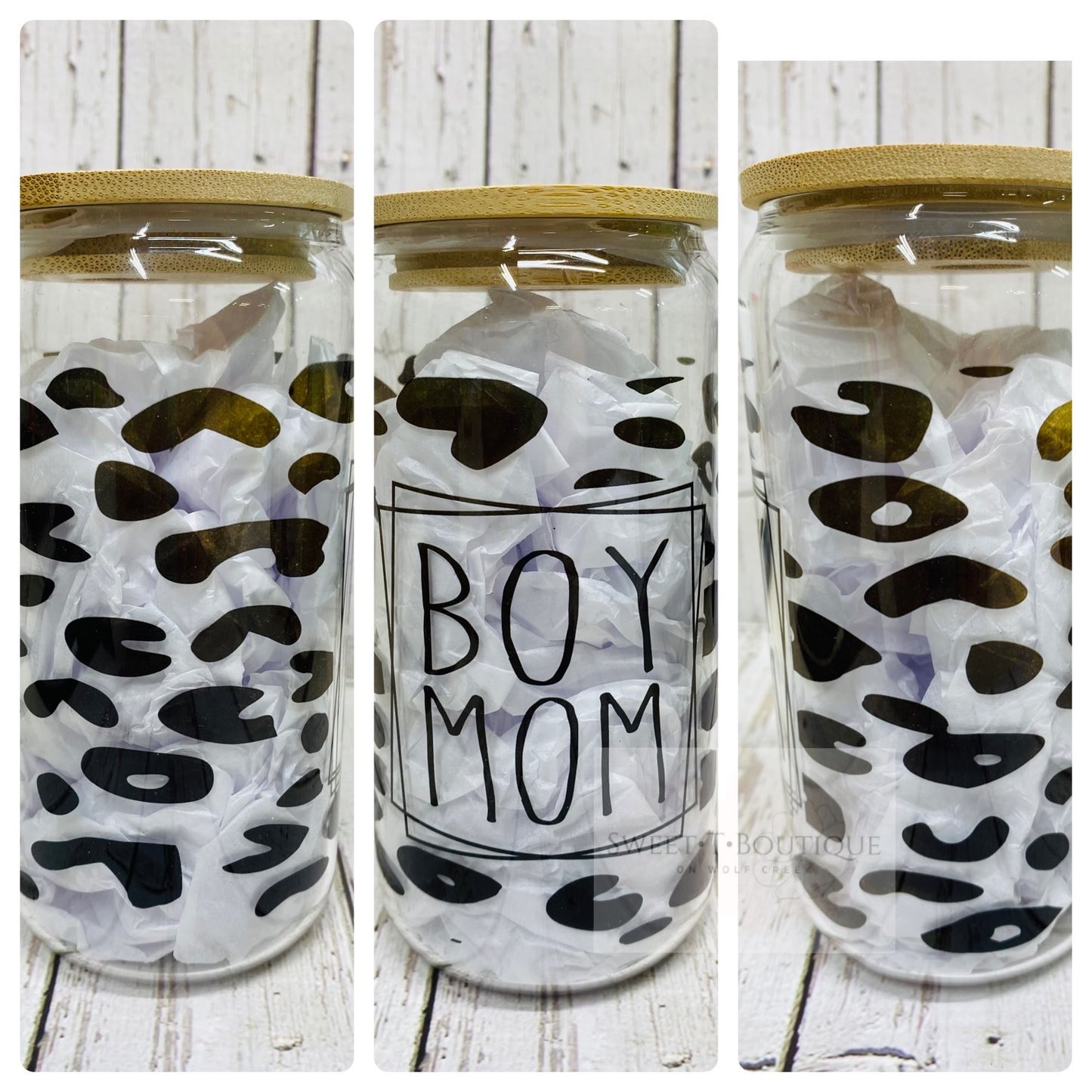 Boy Mom Iced Coffee/Beer Can Glass