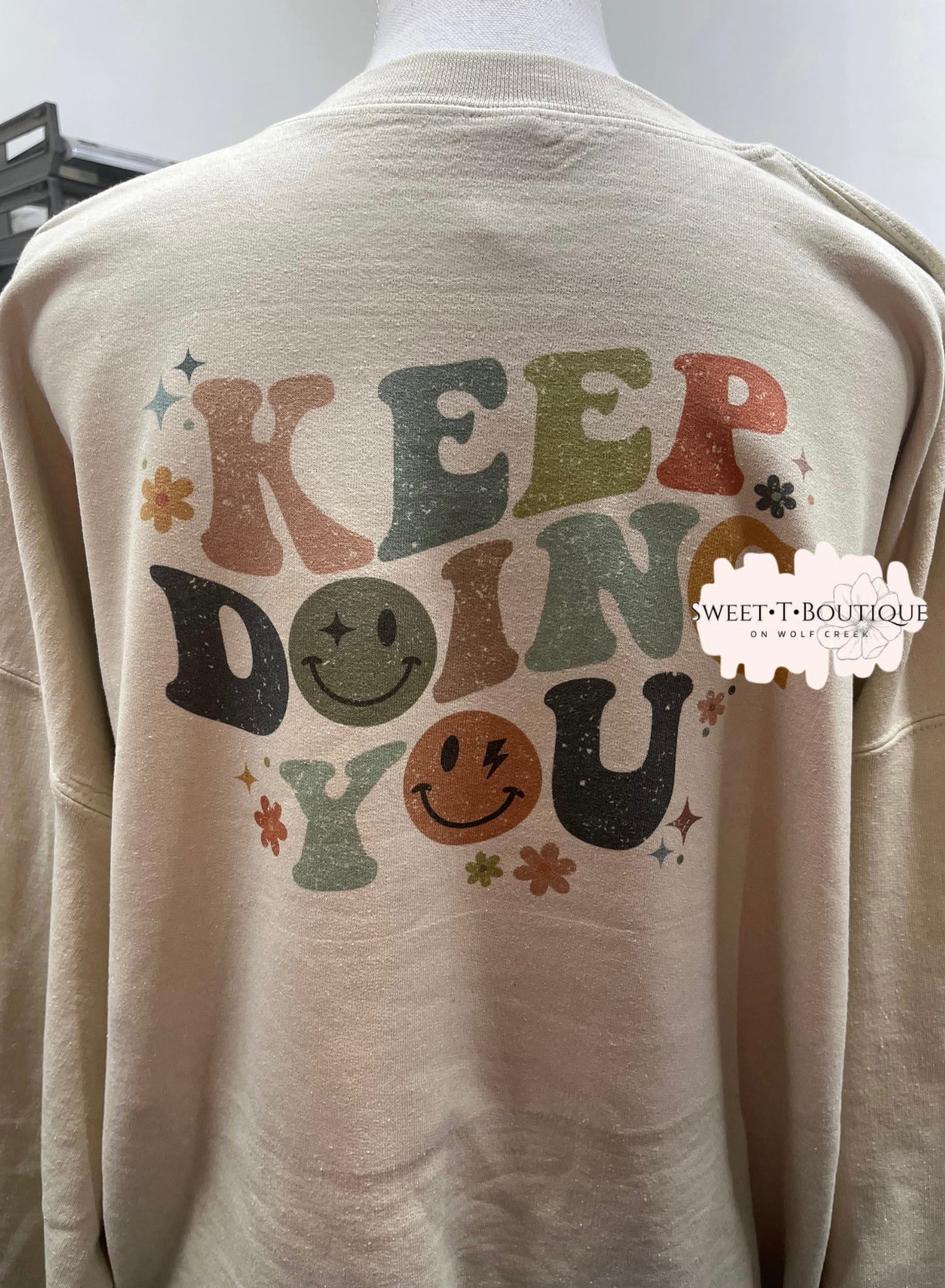 Keep Doing You Smiley Retro Crewneck