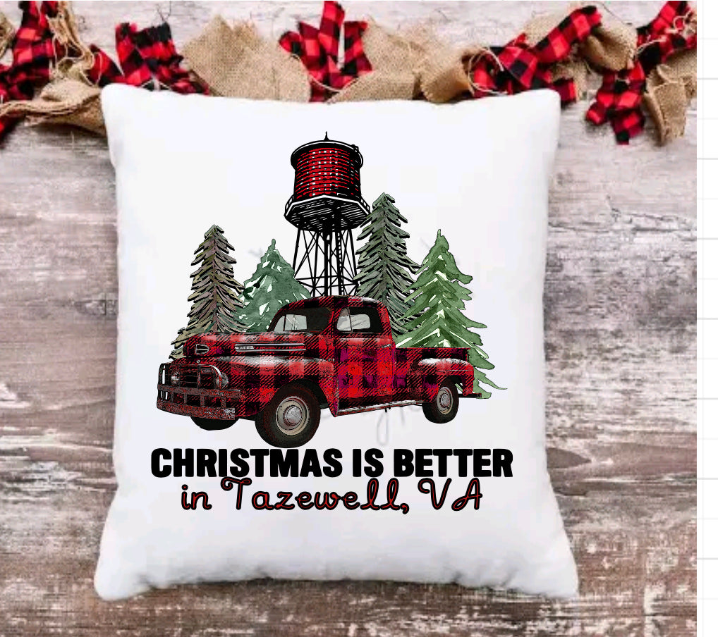 Hometown Christmas Throw Pillow