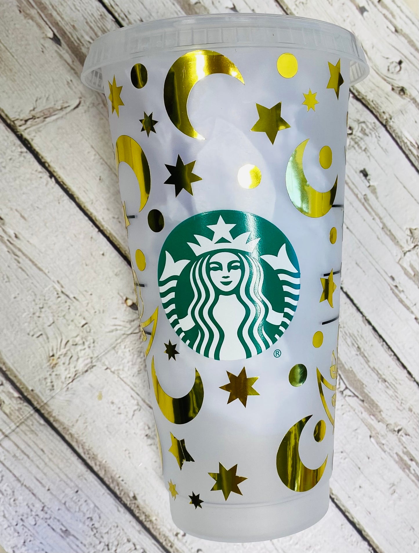 Celestial Golden Metallic Moon Venti Starbucks Cup