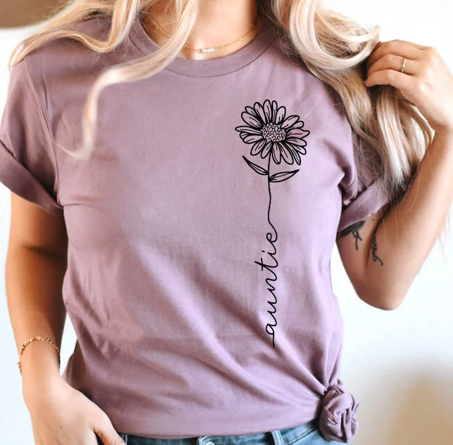 Auntie Flower Sweet Tee