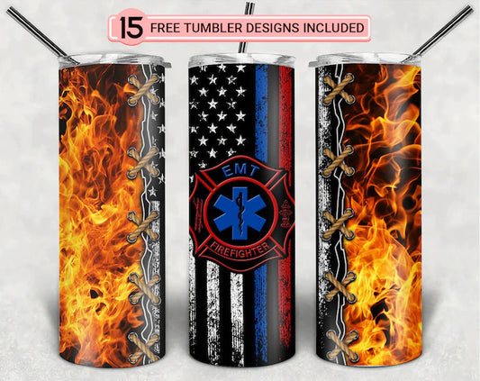 20 Oz EMT Firefighter Tumbler