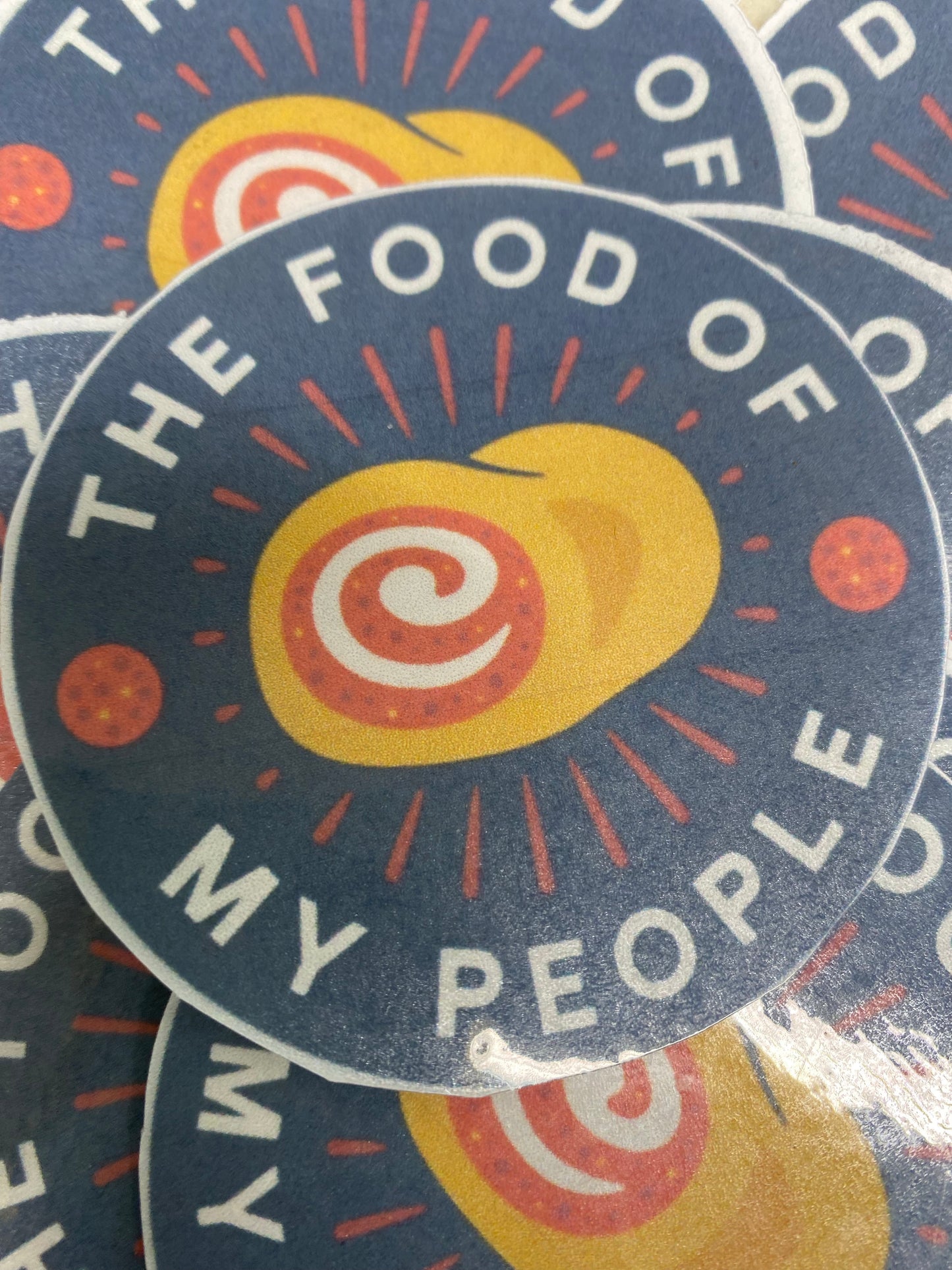 The Food Of My People Pepperoni Roll Waterproof Sticker