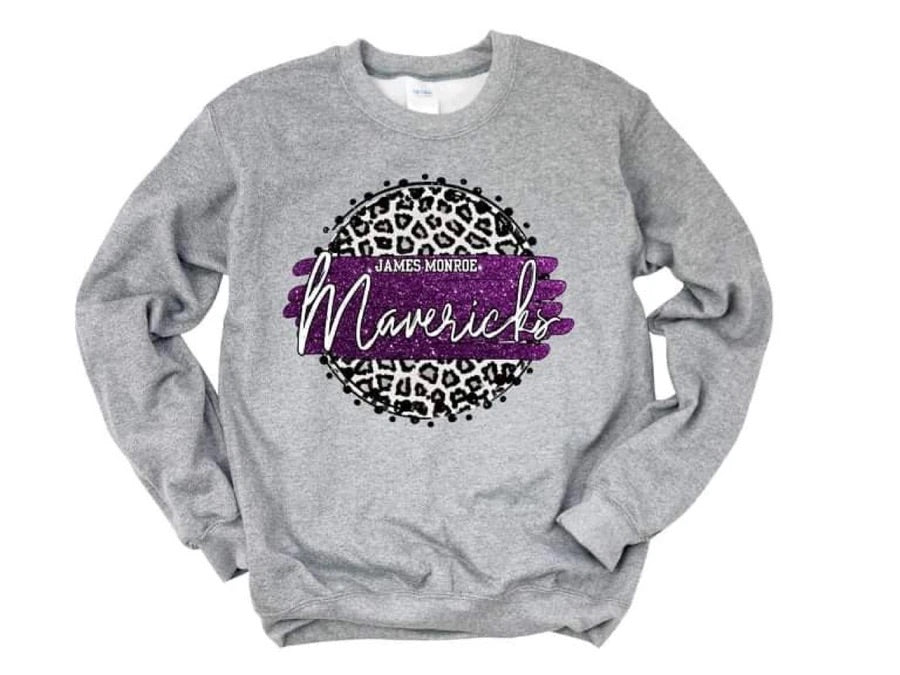 James Monroe Mavericks Brush Strokes Crew Neck Sweatshirt