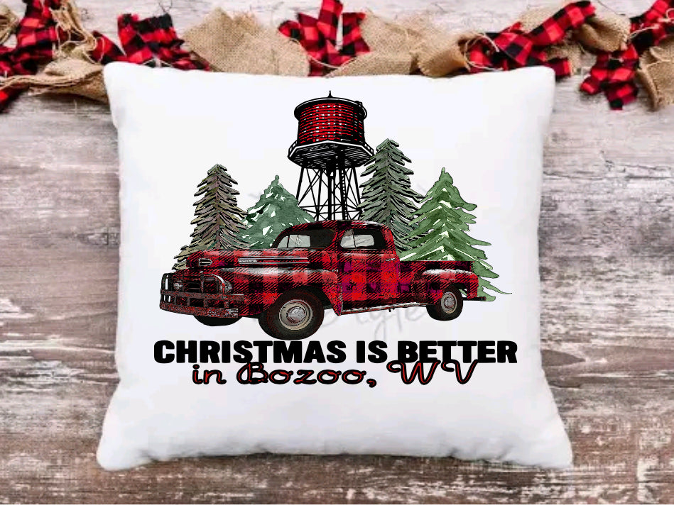 Hometown Christmas Throw Pillow