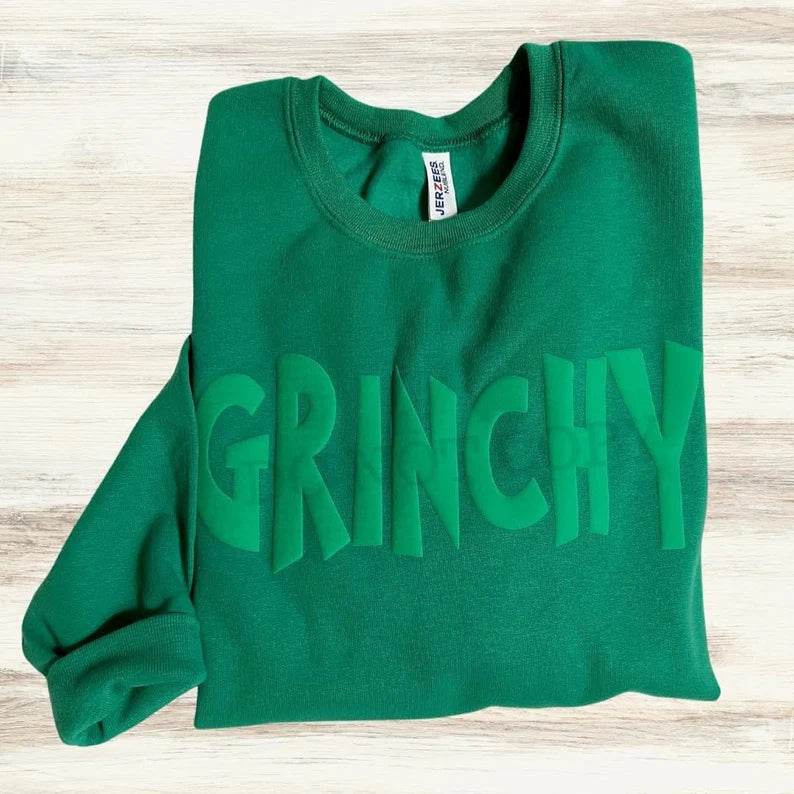 Puffy Grinchy Crewneck Sweatshirt