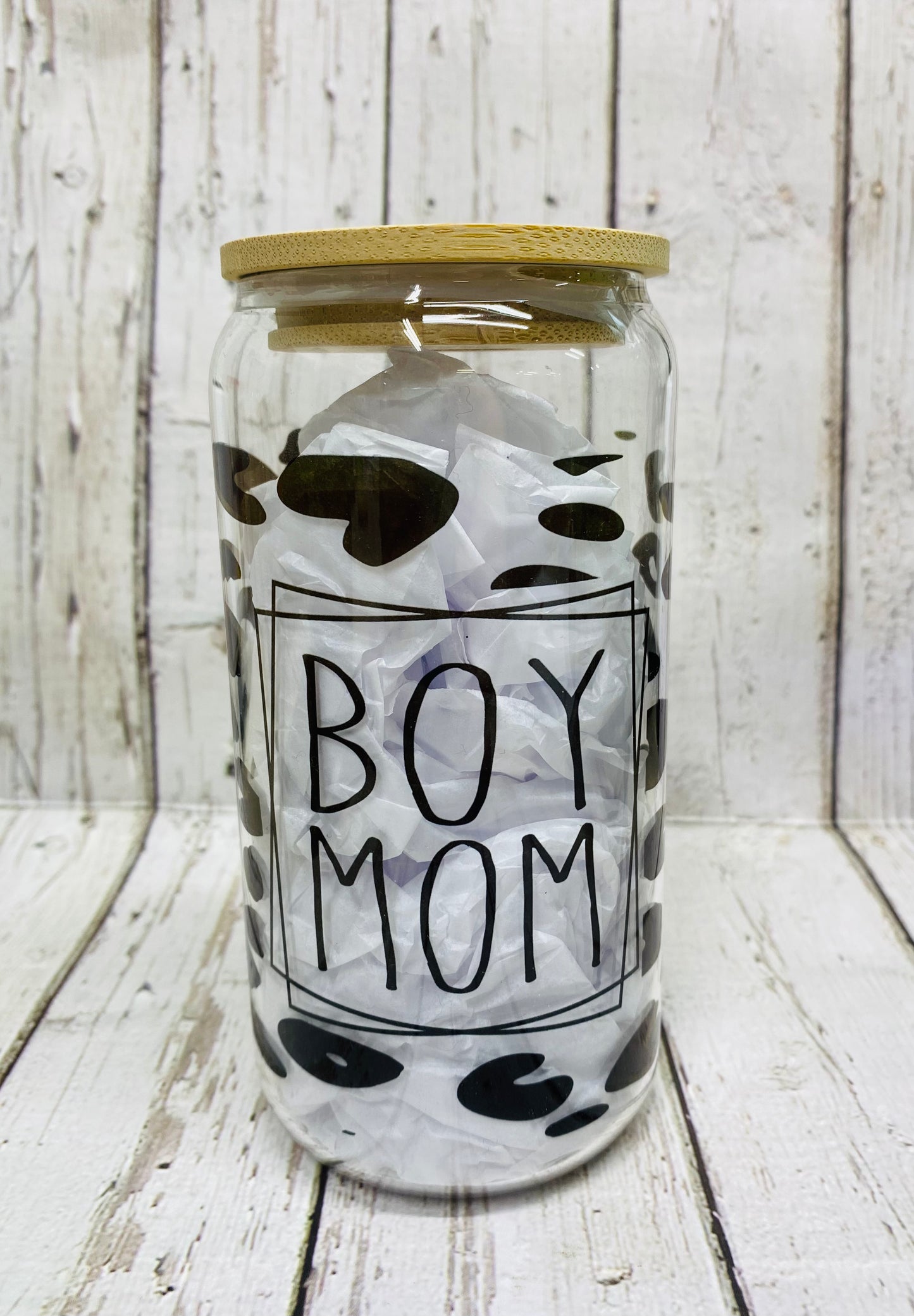 Boy Mom Iced Coffee/Beer Can Glass