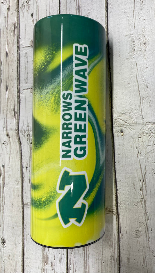 20 oz Narrows Green Wave Tumbler