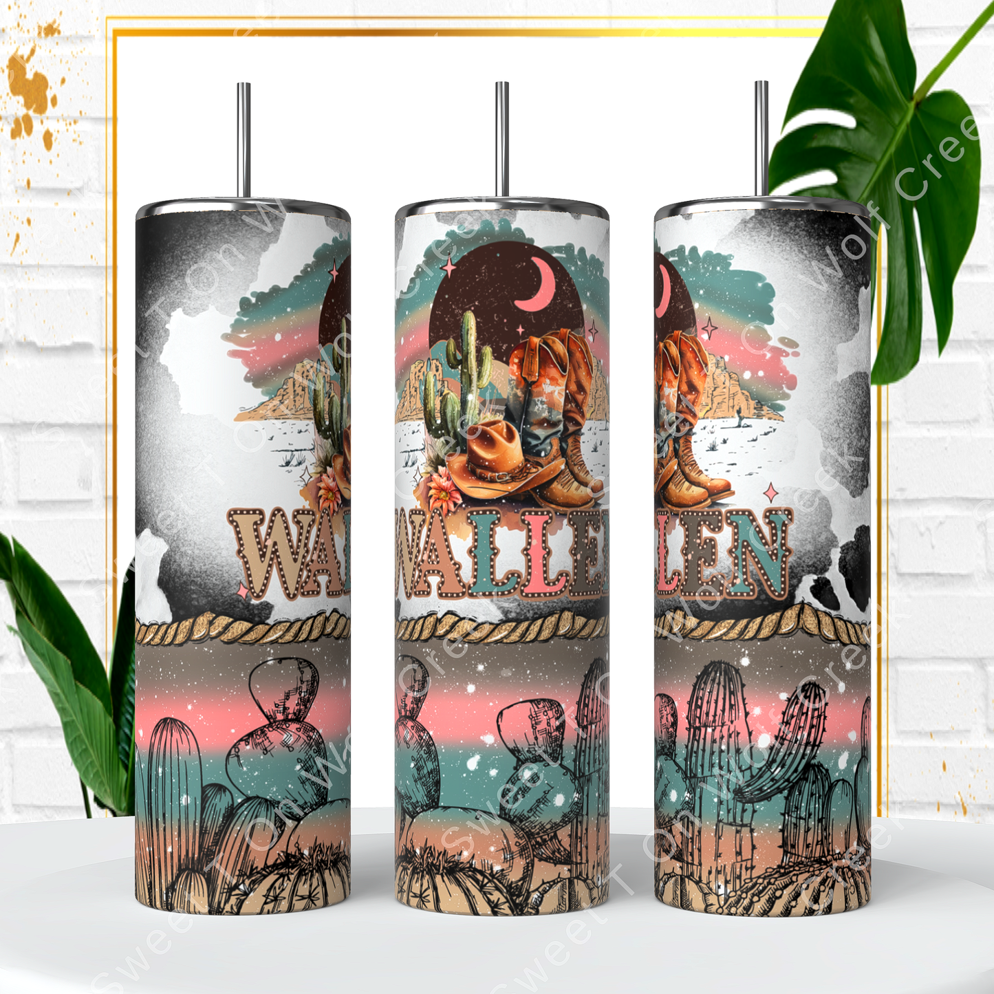 20 Oz  Dessert Sunset Wallen Tumbler